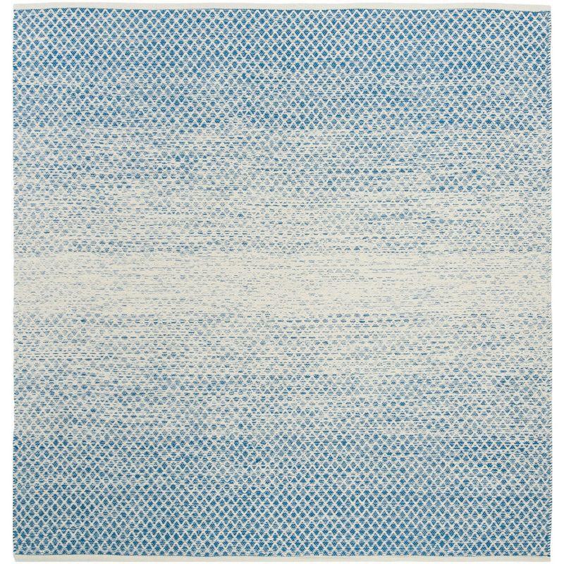 Montauk MTK601 Hand Woven Indoor Accent Rug - Blue/Ivory - 4'x4' - Safavieh