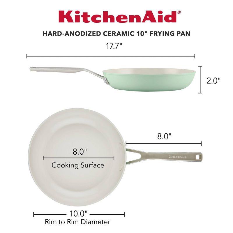 KitchenAid Hard Anodized 10" Nonstick Ceramic Frying Pan - Pistachio