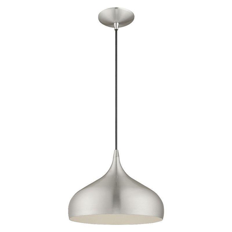 Livex Lighting Amador 1 - Light Pendant in  Brushed Aluminum