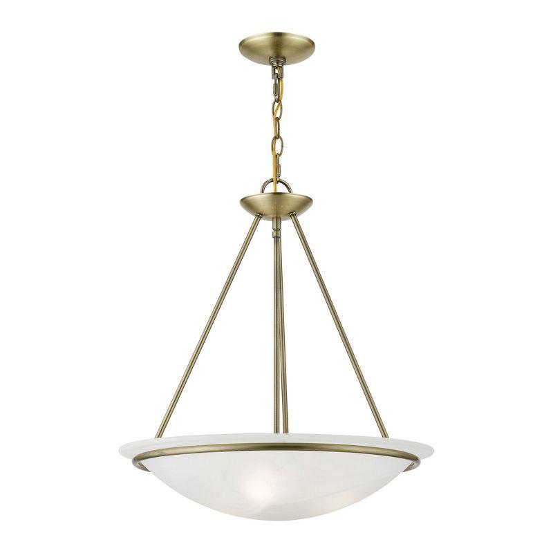 Livex Lighting Newburgh 3 - Light Pendant in  Antique Brass