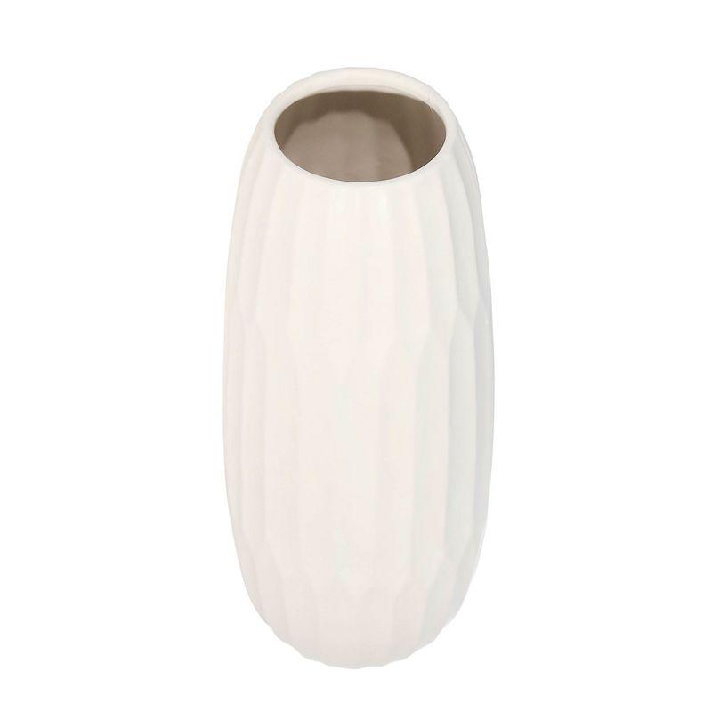 Sagebrook Home Ceramic Design Vase - Contemporary Decorative Flower Vase for Table Centerpiece or Home or Office Decor Accent