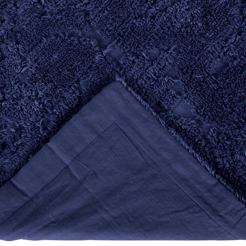 Ashton Collection Chenille Bedspread Set, 100% Cotton Machine Washable Bedding Set, Soft & Breathable Medallion Design Coverlet with Sham, Luxurious All Season Comfort