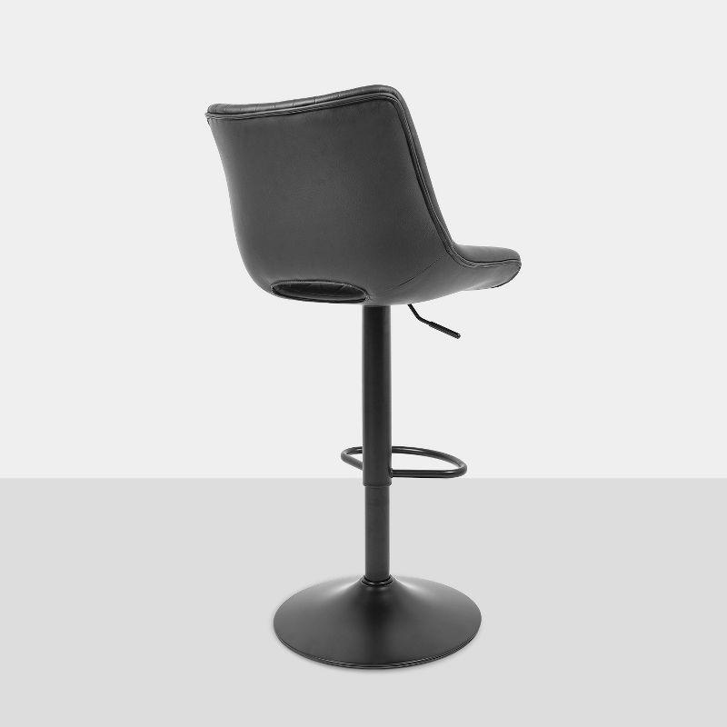 Vatros Adjustable Swivel Counter Stools with Back, Bar Stools Set of 4, Black