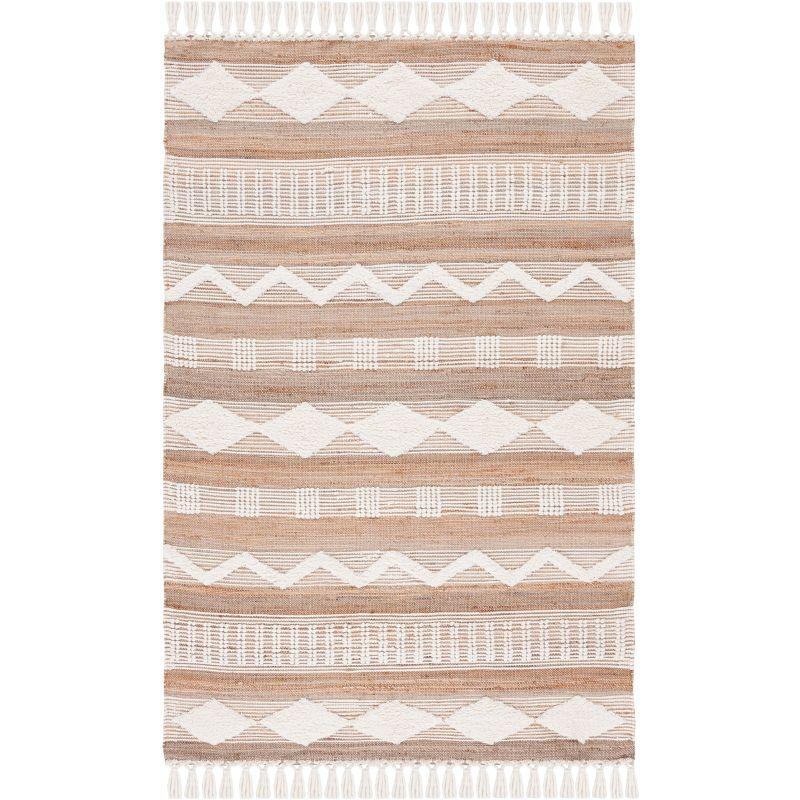 Natural Fiber NF377 Hand Woven Area Rug - Natural/Ivory - 4'x6' - Safavieh.