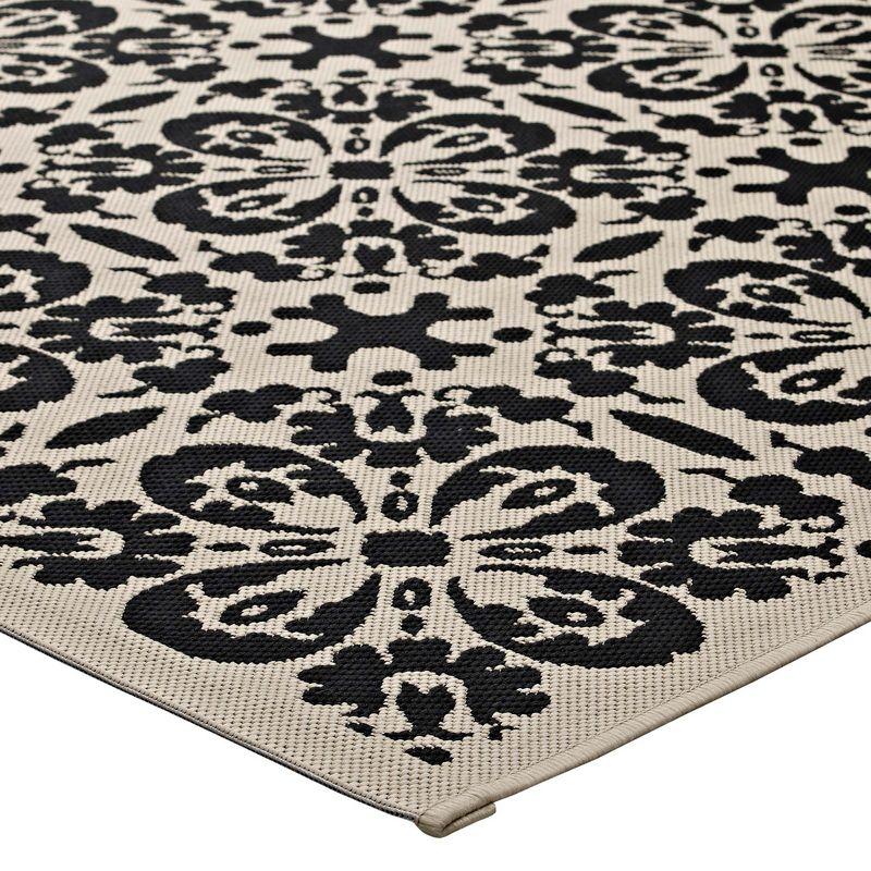 Modway Ariana Vintage Floral Trellis 4x6 Indoor and Outdoor Area Rug