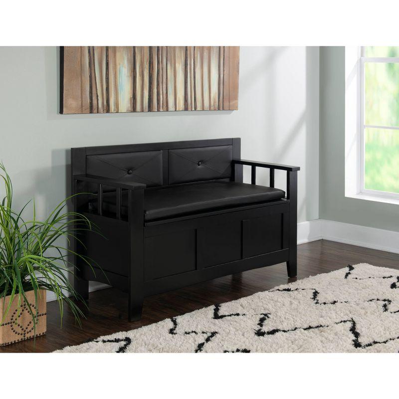 Vinyl Upholstered Storage Bench