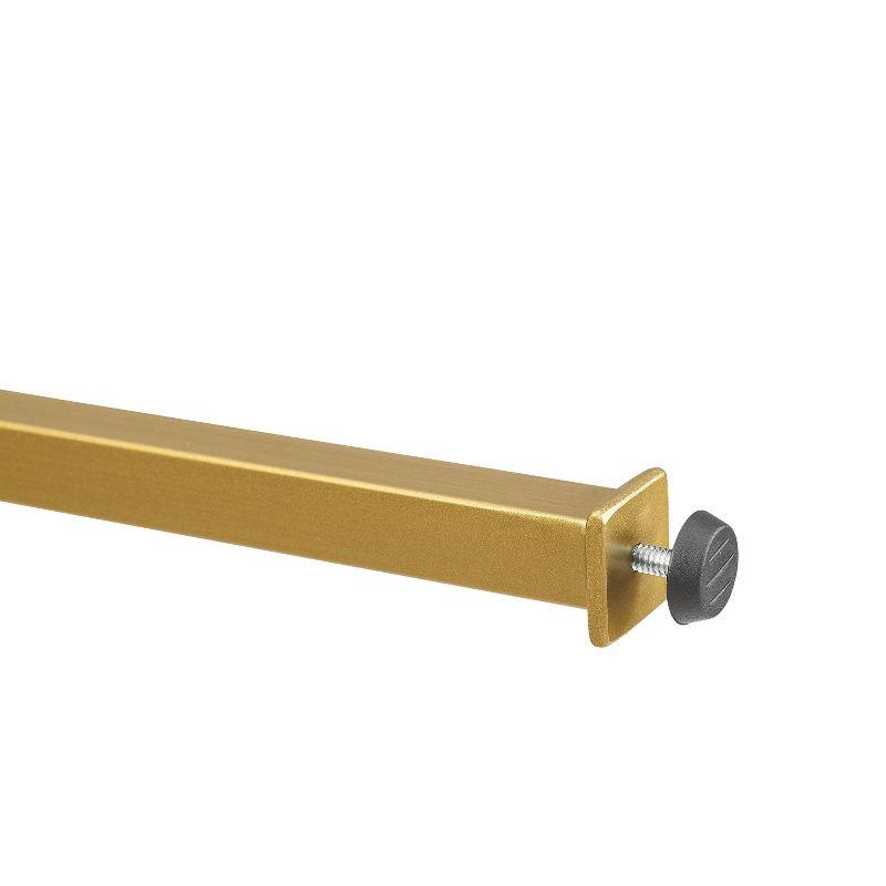 Sloane Console Table Gold - Crosley: Modern Luxury Style, Tempered Glass Top, Steel Frame, Adjustable Feet
