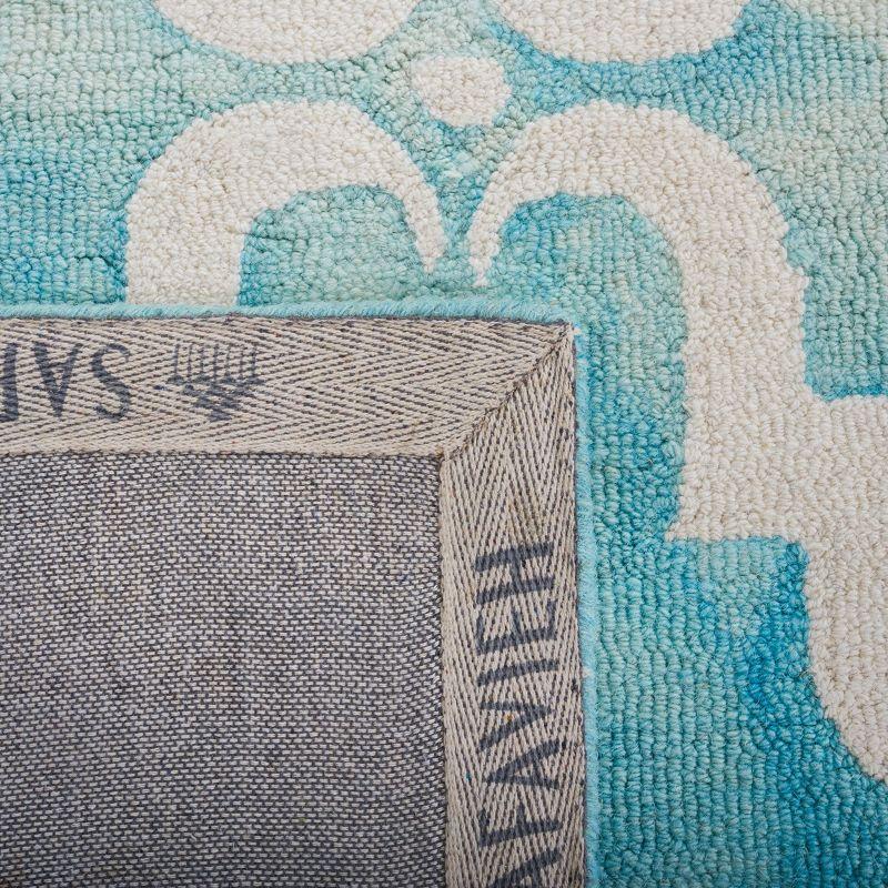 Dip Dye DDY536 Hand Tufted Indoor Accent Rug - Turquoise/Ivory - 2'x3' - Safavieh