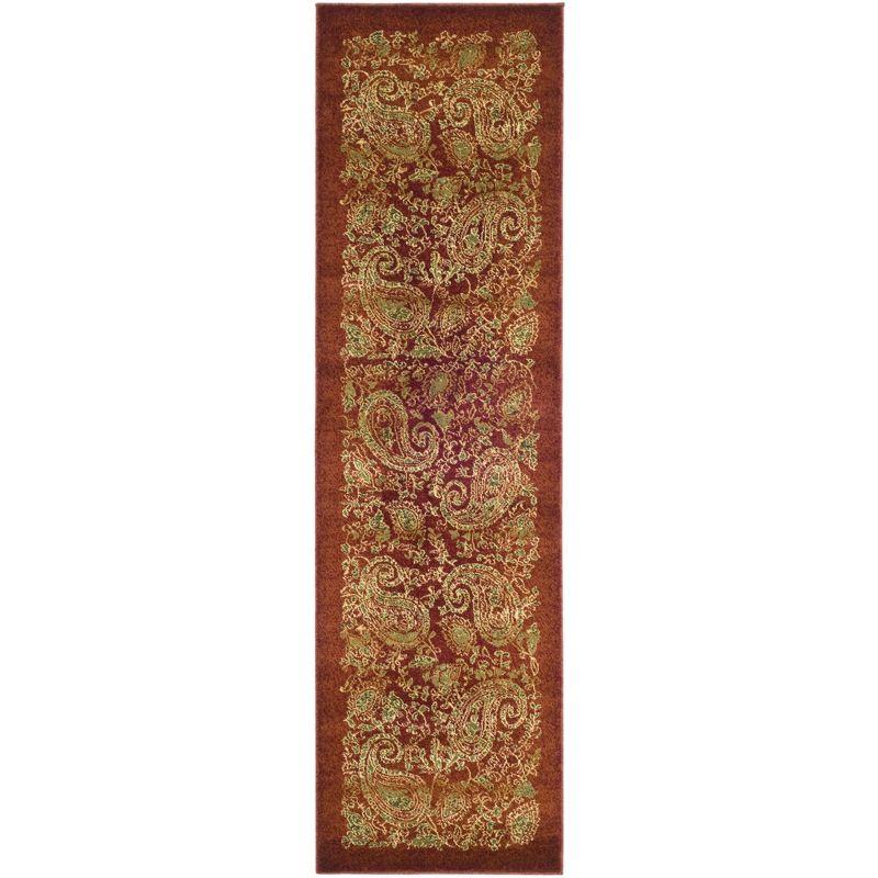 Lyndhurst LNH224 Power Loomed Runner Rug - Red/Multi - 2'3"x8' - Safavieh