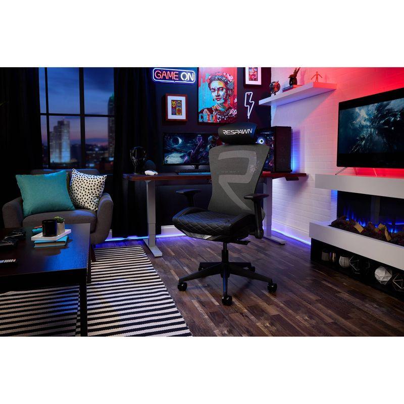 Respawn RESPAWN SPIRE Ergonomic Mesh Office Gaming Chair - High Back Home PC Computer Desk Reclining Gaming Chair, Adjustable Armrests, Adjustable Headrest, Knitted Mesh Back, Cooling Gel Seat