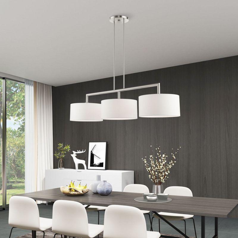Livex Lighting Meridian 3 - Light Chandelier in  Brushed Nickel