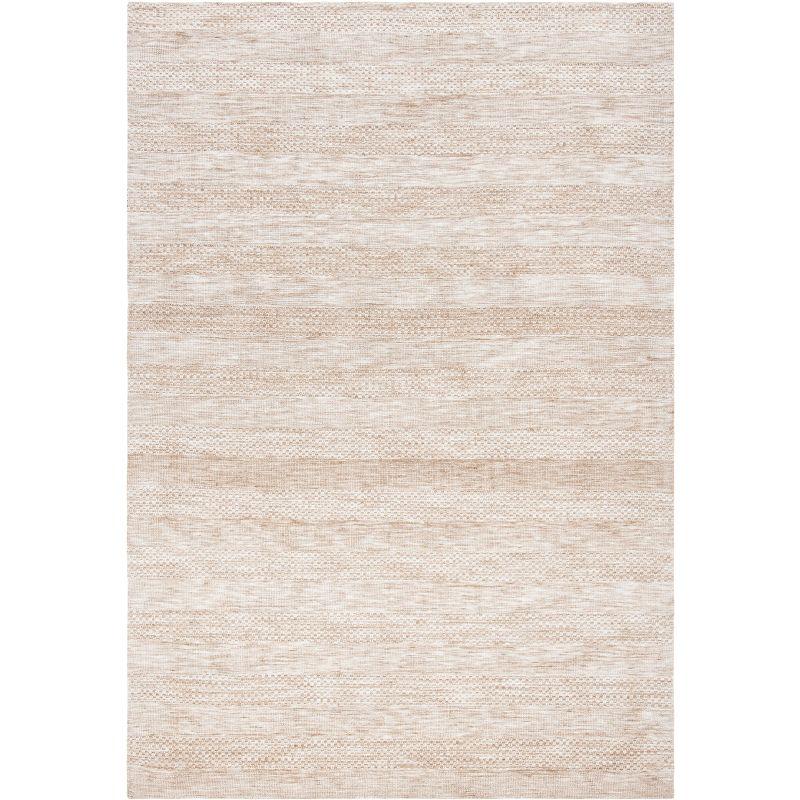 Classic Beige Flat Woven Synthetic 5' x 8' Area Rug