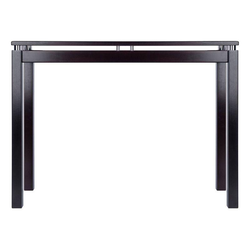 Linea Console Table Dark Espresso - Winsome: Hardwood Frame, Wood Veneer Top, Spot Clean, Assembly Required