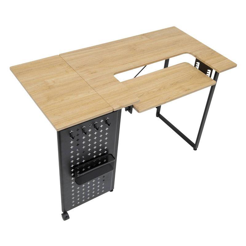 Pivot Sewing Machine Table with Swingout Storage Panel - studio designs