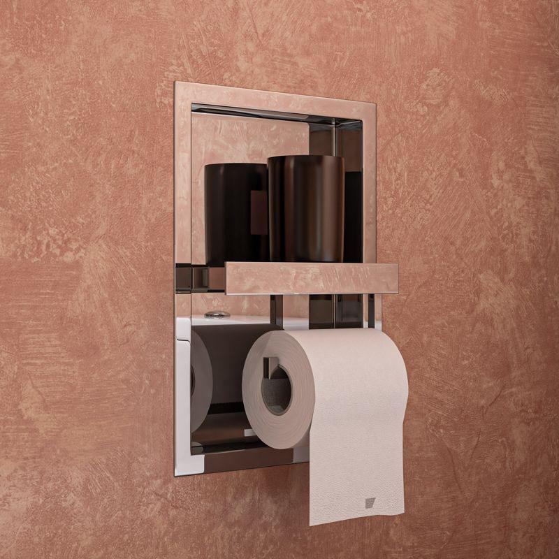 PVD Stainless Steel Recessed Toilet Paper Holder / Bathroom Niche