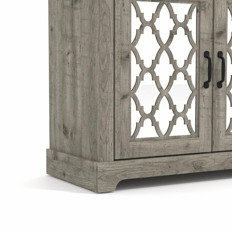 Galano Heron 2 Door Accent Cabinet (29.3 in. H x 32.4 in. W x 15.7 in. D) in Dusty Gray Oak, Mexican Gray, Ivory with Knotty Oak, Black with Knotty Oak