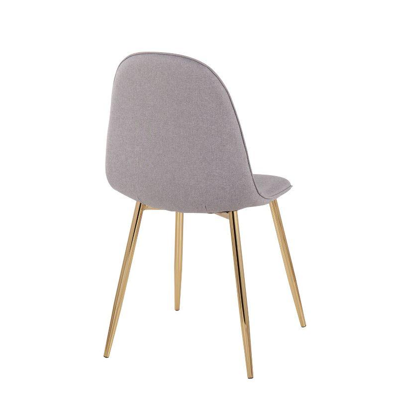 Set of 2 Pebble Steel/Polyester Dining Chairs - LumiSource