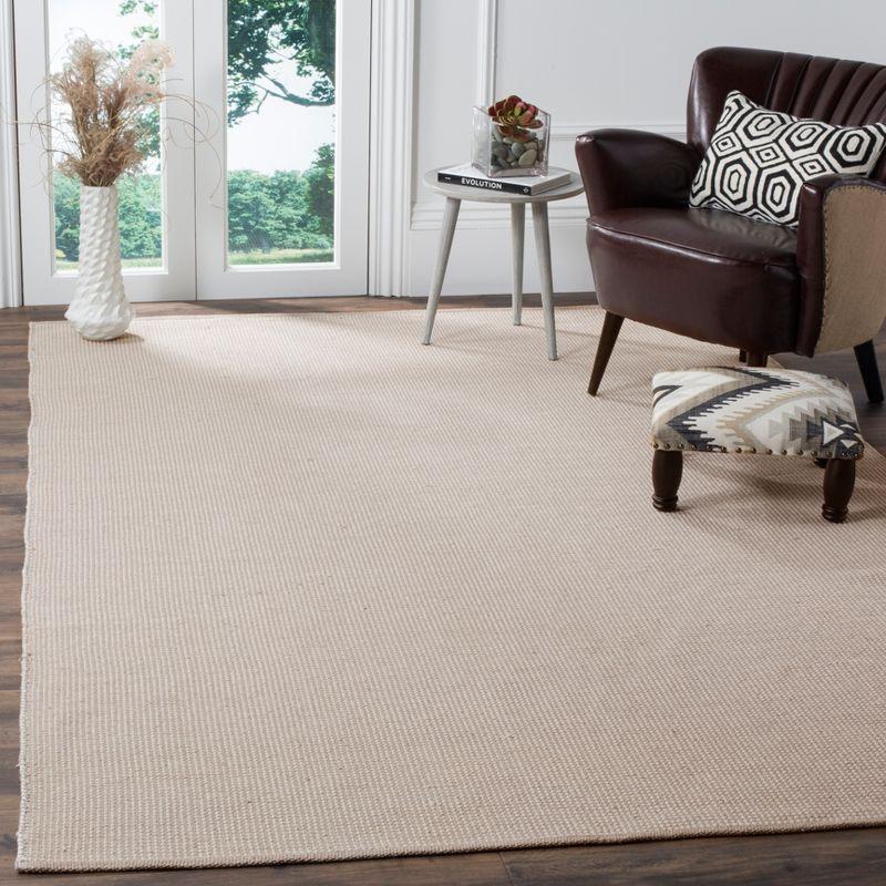 Montauk MTK345 Hand Woven Indoor Area Rug - Ivory/Grey - 6'x6' - Safavieh