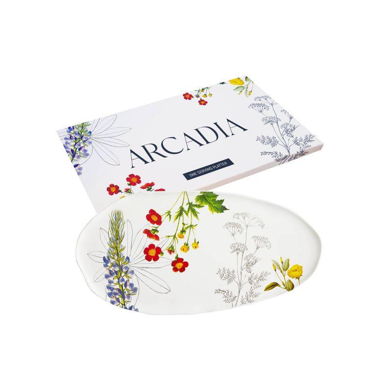 Arcadia 18" x 9" Floral Porcelain Serving Platter