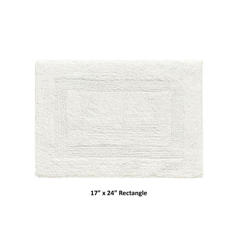 Better Trends Lux 100% Cotton Tufted Solid Reversible Bath Rug 17" x 24" Rectangle - Ivory