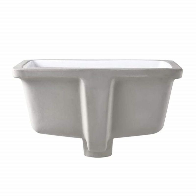 Fine Fixtures Undermount Vessel Bathroom Sink - 13" x 11" - White
