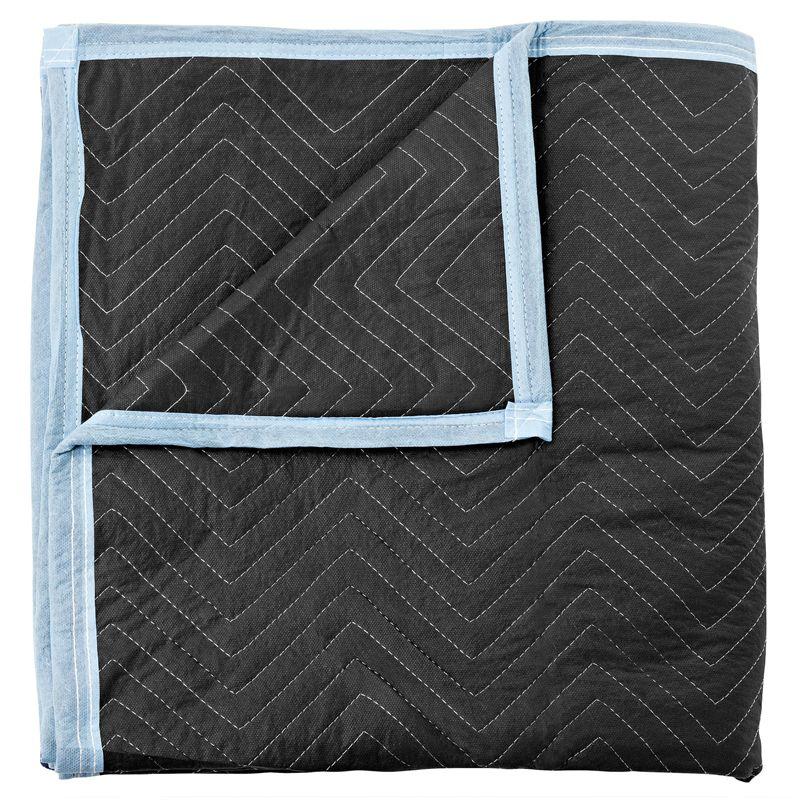 Sure-Max Moving & Packing Blankets - Ultra Thick Pro - 80" x 72" (65 lb/dz weight) - Professional Quilted Shipping Furniture Pads Black - 8 Pack