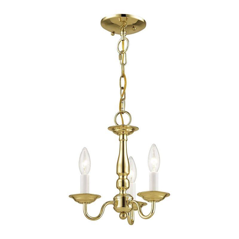 Livex Lighting Williamsburgh 3 - Light Chandelier in  Polished Brass