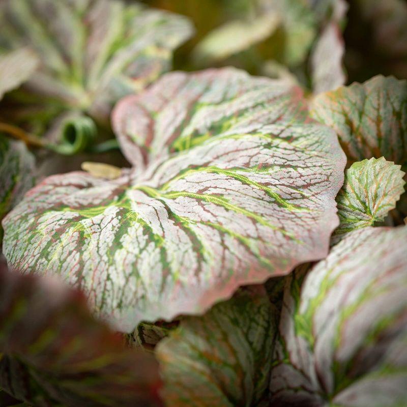 Sullivans Artificial 11.75" Hanging Sage Begonia Bush, Green