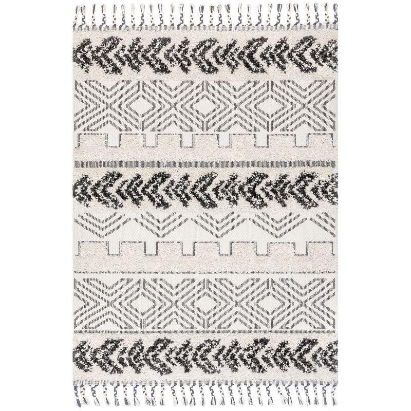 nuLOOM Zuri Shaggy Banded Area Rug