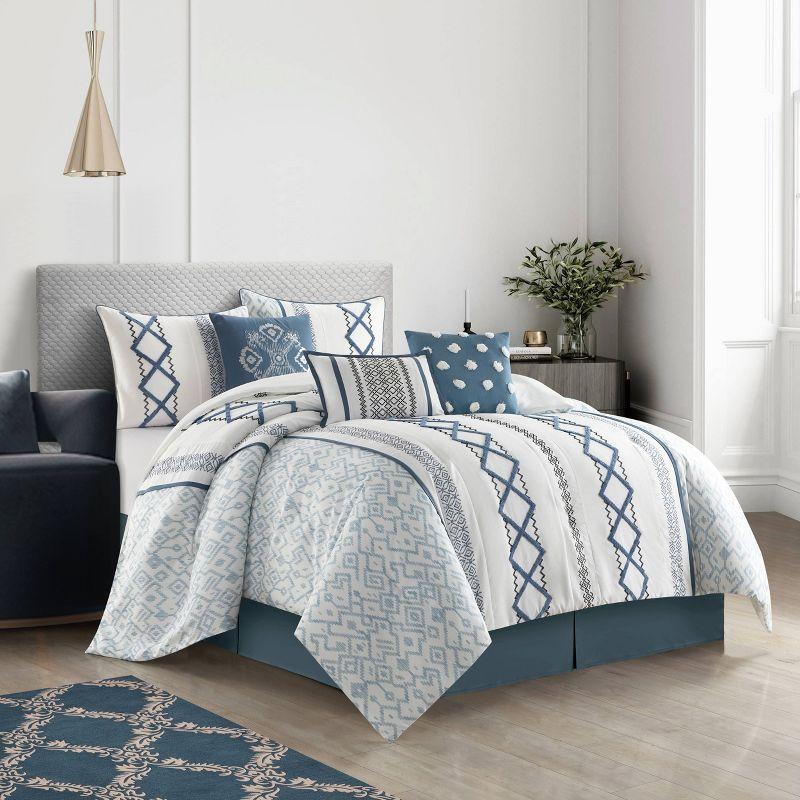 Nanshing America, Inc Anthony Microfiber 7 Piece Comforter Set