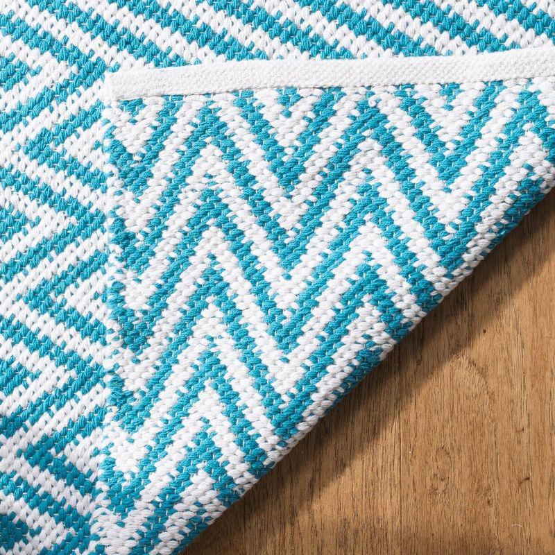 Montauk MTK812 Hand Woven Indoor Area Rug - Turquoise/Ivory - 5'x7' - Safavieh.