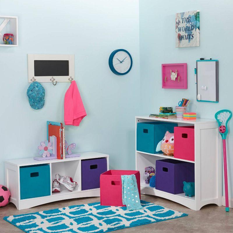 RiverRidge Kids Playroom Horizontal Toy Organizer Bookshelf with Open Storage Shelves