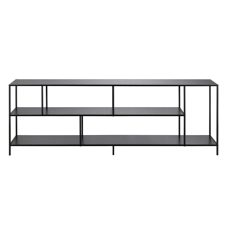 70" Black Bronze TV Stand with Metal Shelves - Henn&Hart