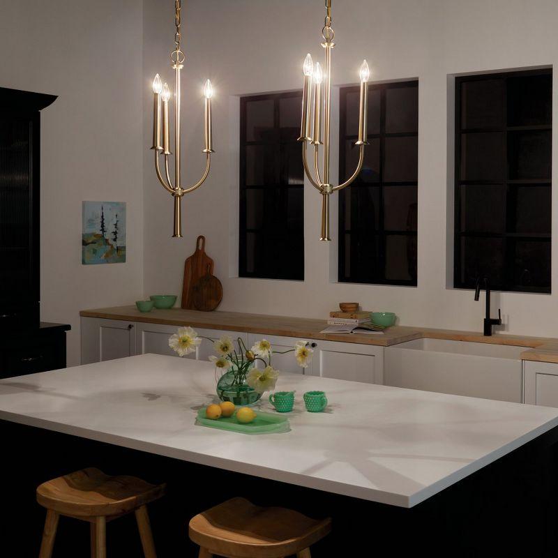 Kichler Lighting Florence 3 - Light Chandelier in  Brushed Natural Brass