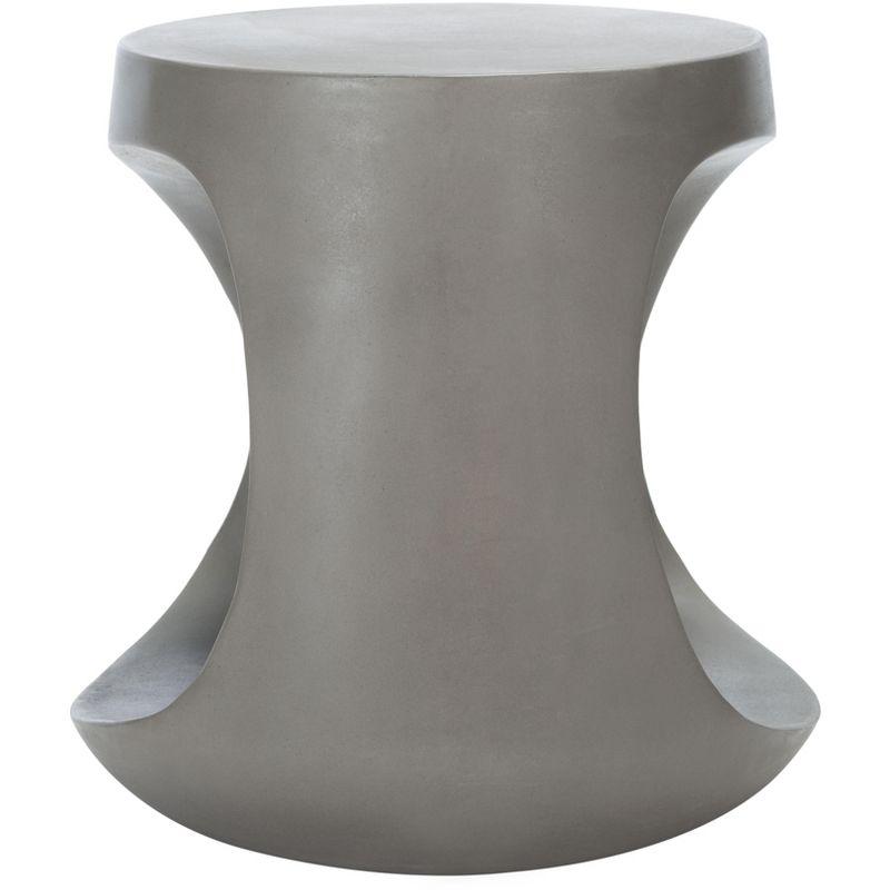 Vikki Concrete Accent Stool - Indoor/Outdoor - VNN1040 - Gray - Safavieh