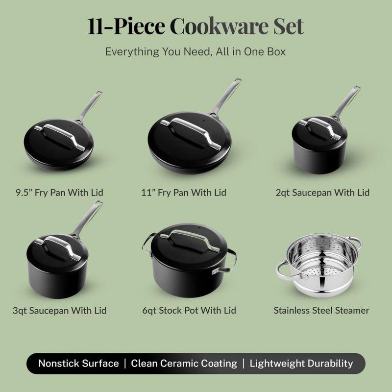 Gotham Steel Gotham Steel Modern Collection 11 Pc Cream Nonstick Cookware Set