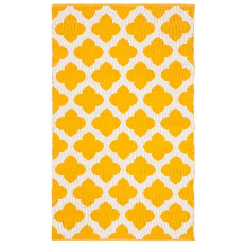 Montauk MTK723 Hand Woven Indoor Area Rug - Yellow/Ivory - 4'x6' - Safavieh.