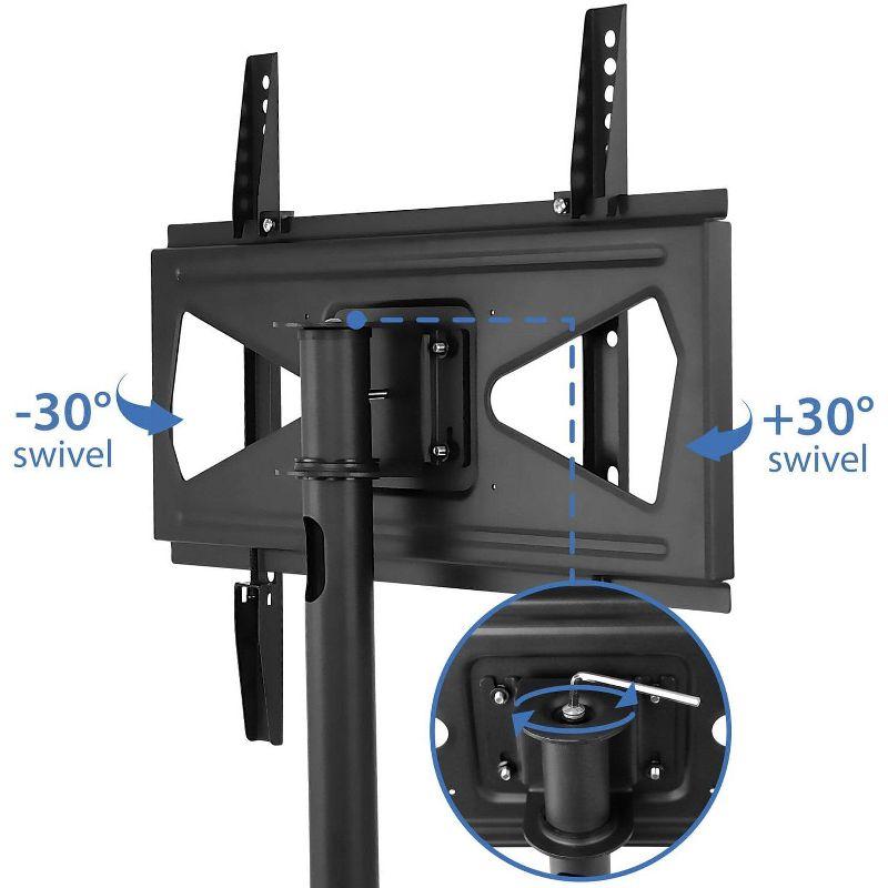 Mount-It! Bolt Down TV Stand | Heavy Duty Swivel Table Top Desktop Mount For  32" - 55" VESA TVs