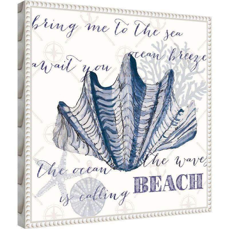 Amanti Art Indigo Ocean Treasures IV by Gina Ritter Canvas Wall Art Print Framed 16 x 16-in.