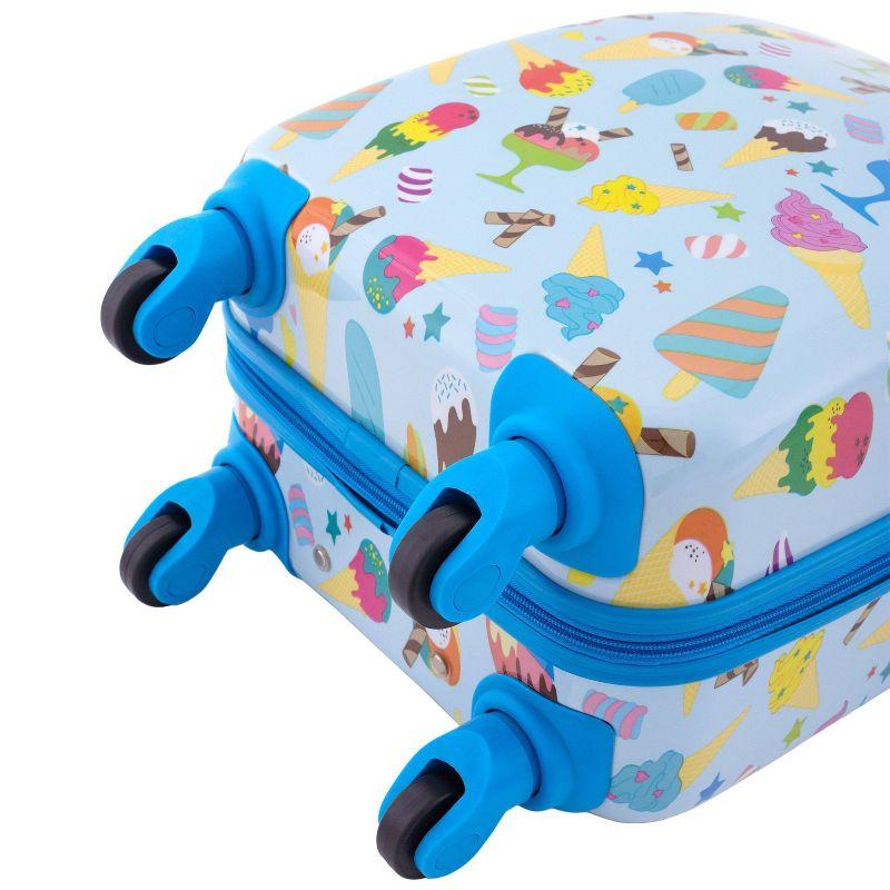 Travelers Club Kids' 5pc Hardside Checked Spinner Luggage Set - Ice Cream