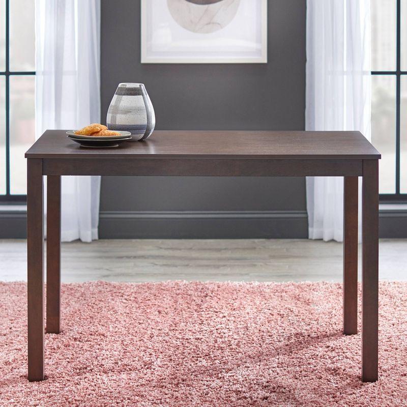 5pc Lucca Dining Set Beige/Brown - Buylateral: Modern Upholstered Chairs, Wood Composite Table