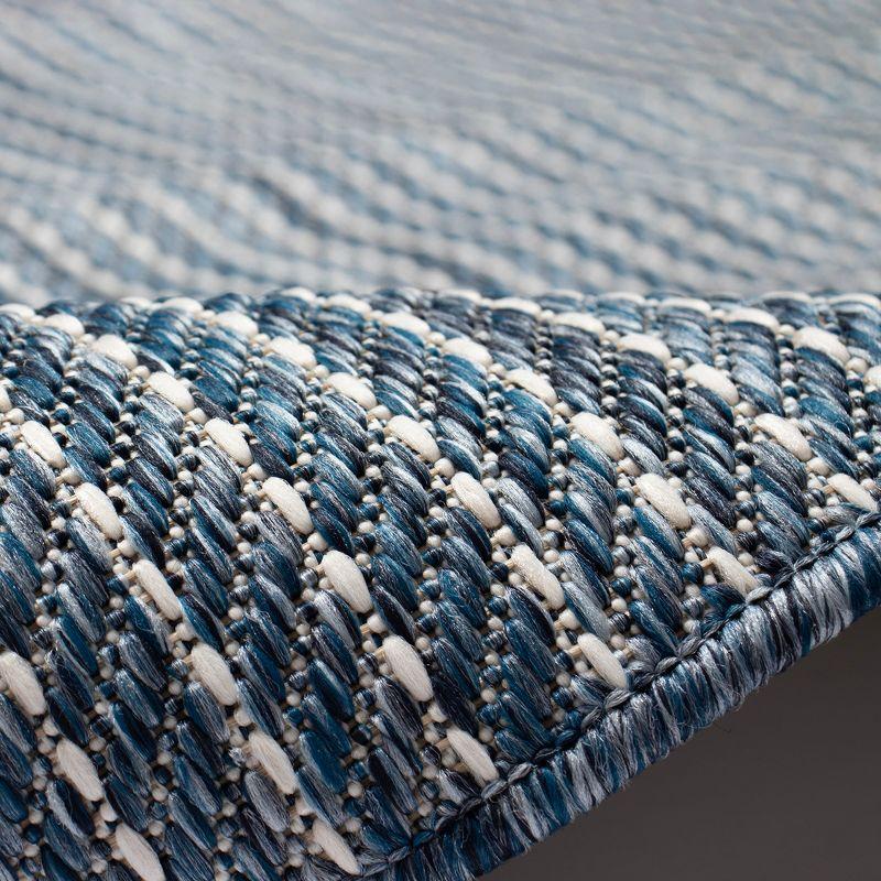 Liora Manne Carmel Texture Stripe Indoor/Outdoor Rug Navy 1'11" x 4'11"