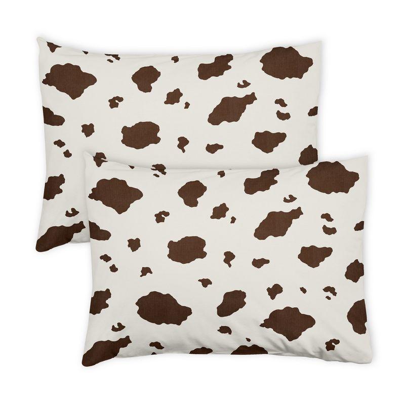 Wild West Cowboy Cow Print Pillow Shams - 2 Pack Set