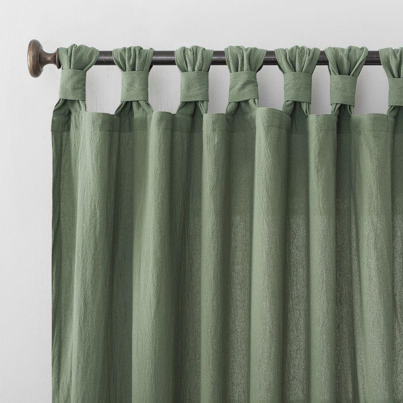 Archaeo Light Filtering Washed Cotton Twist Tab Curtain Panel