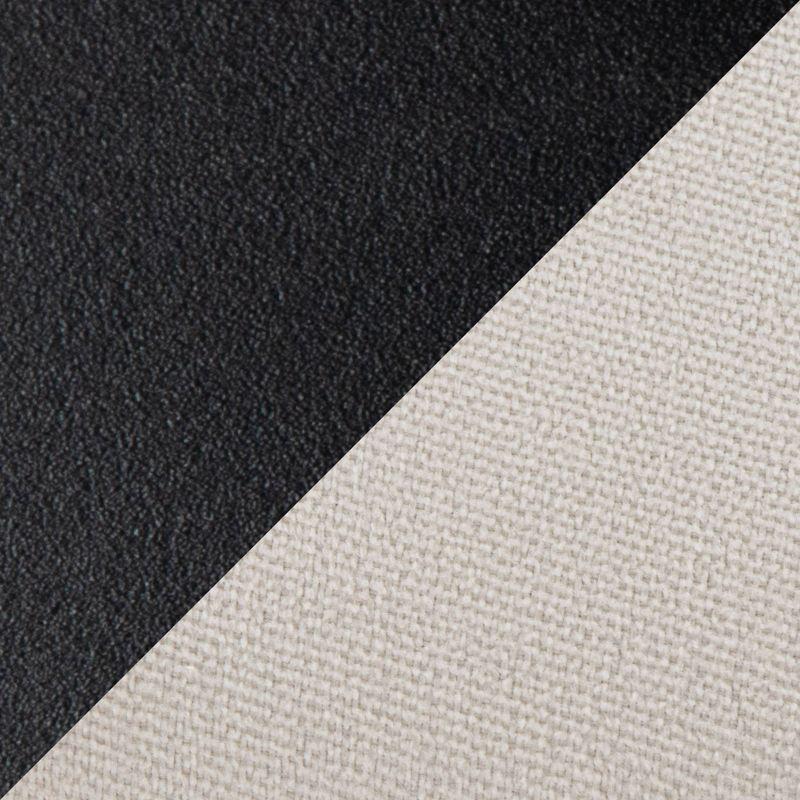 Finch Swivel Accent Chair Black/Cream - LumiSource: Adjustable Backrest, Metal Frame, Polyester Upholstery