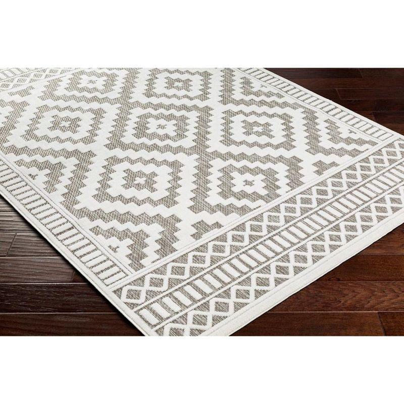 Livabliss San diego 5'3"x7' Rectangle Woven Indoor and Outdoor Area Rugs Gray