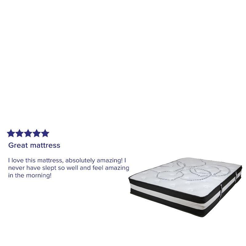 Emma and Oliver 12 Inch Foam and Pocket Spring Mattress, Mattress in a Box