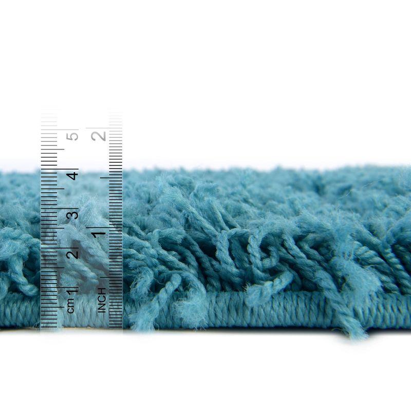 Unique Loom 8' 0 x 10' 0 Solid Shag Deep Aqua Blue Area Rug