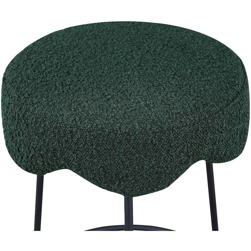 Meridian Furniture,Fleur Green Fabric Counter Stool