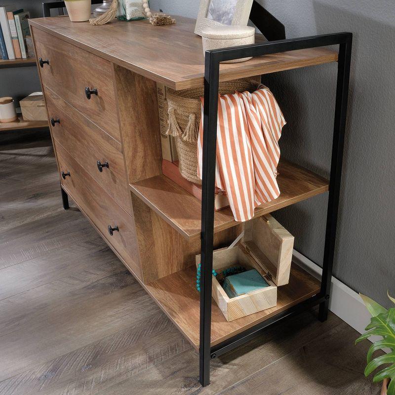 North Avenue 3 Drawer Horizontal Chest Sindoori Mango - Sauder: Modern Storage for Adult Bedroom, Metal Frame